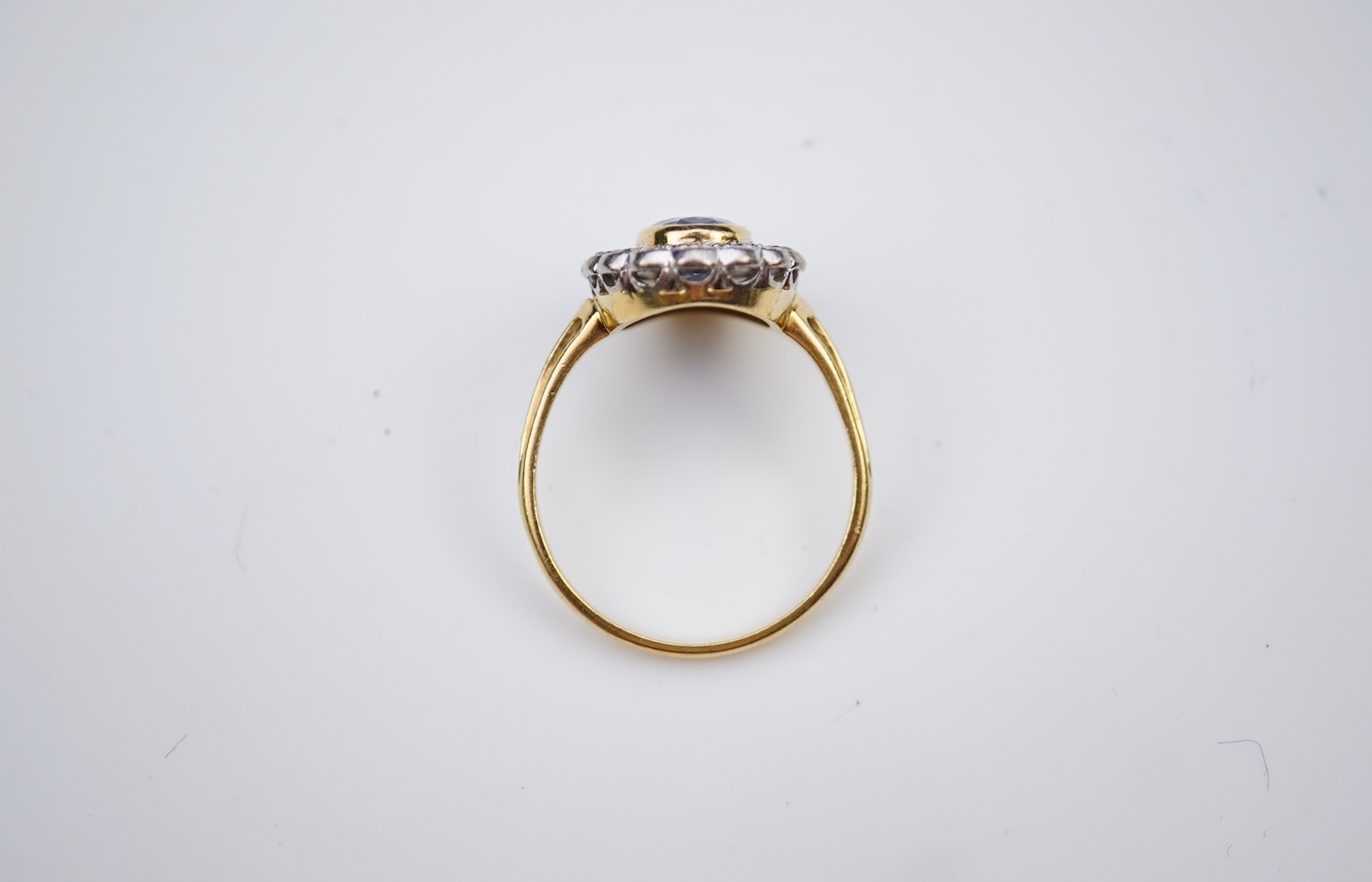 A sapphire and diamond ring